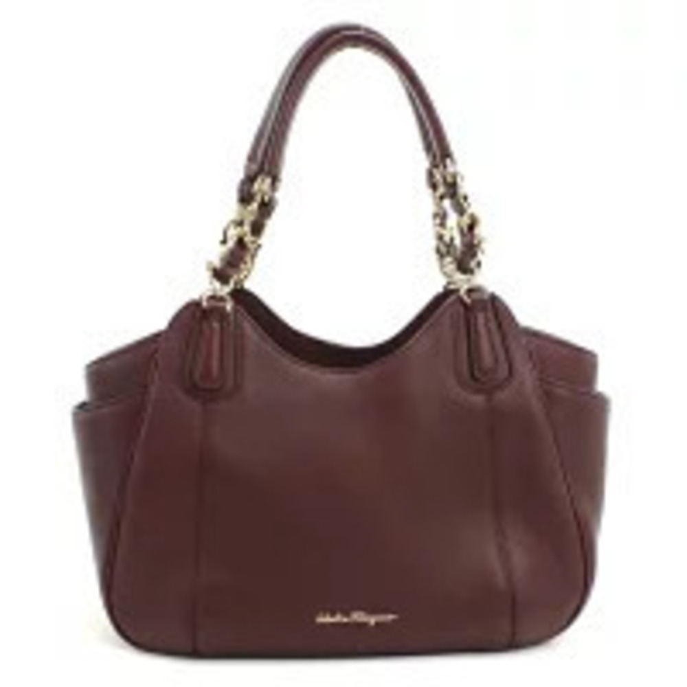 Salvatore Ferragamo Handbag Gancini Wine Red